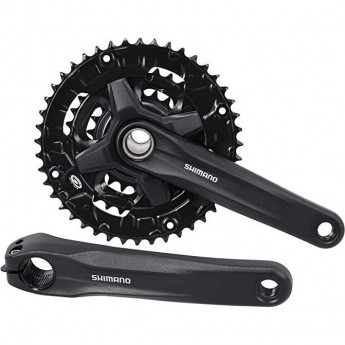 Система SHIMANO ALTUS, MT200-3, 175мм, 40/30/22T, интегрированый вал, без защиты, черный для 9 скоростей