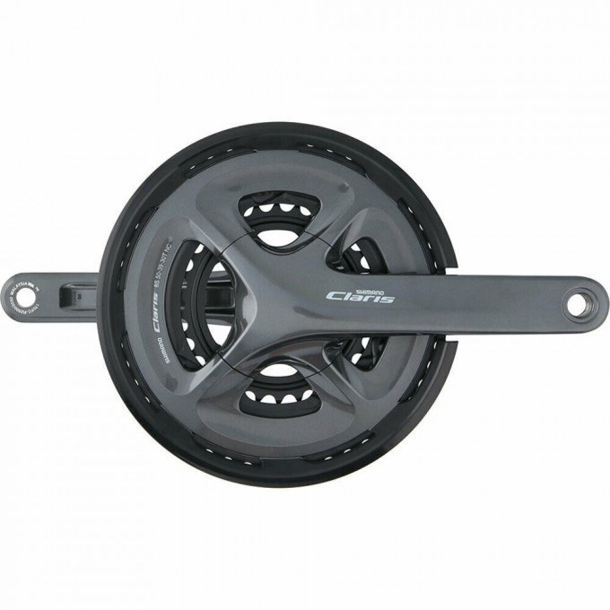 Система SHIMANO CLARIS, R2030, 175мм, интегрированный вал, 8 скоростей с защитой 50/39/30T EFCR2030EX090C Система SHIMANO CLARIS, R2030, 175мм, интегрированный вал, 8 скоростей с защитой 50/39/30T EFCR2030EX090C