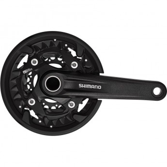 Система SHIMANO MT500, для 3x10 скоростей, 175мм, интегрированый вал, 40/30/22T без каретки, черный, с защитой