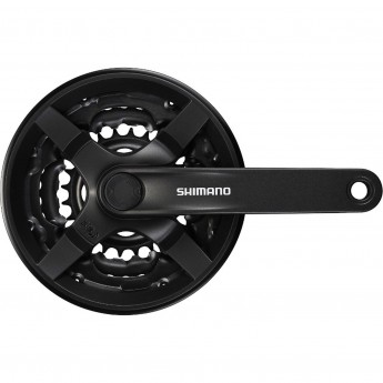 Система SHIMANO TOURNEY TY301, 170 мм, квадрат, 42/34/24, с защитой, черный, без упаковки