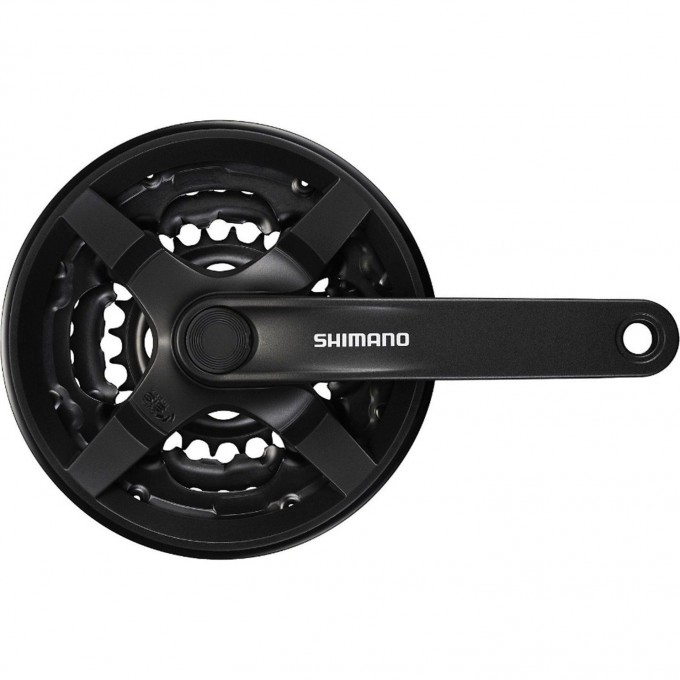 Система SHIMANO TOURNEY TY301, 170 мм, квадрат, 42/34/24, с защитой, черный, без упаковки AFCTY301C244CL Система SHIMANO TOURNEY TY301, 170 мм, квадрат, 42/34/24, с защитой, черный, без упаковки AFCTY301C244CL