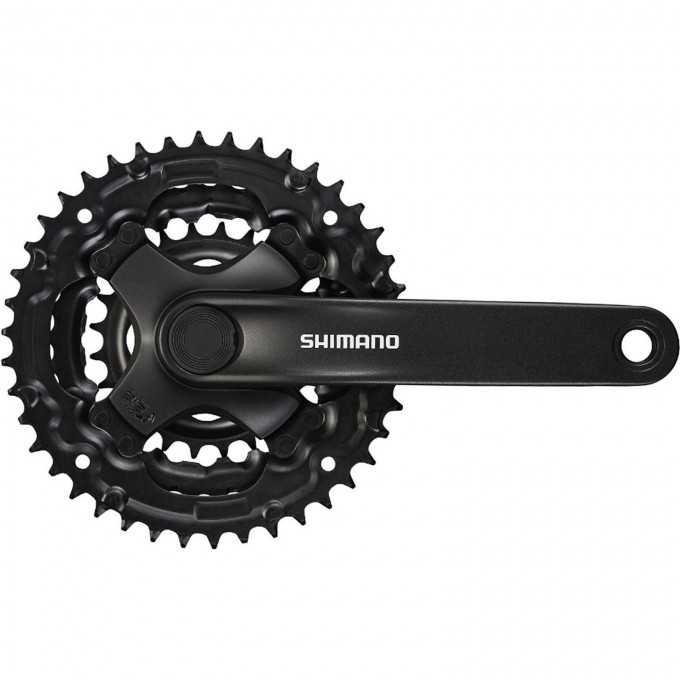 Система SHIMANO TOURNEY TY301, 175 мм, квадрат, 42/34/24, без защиты, черный, без упаковки AFCTY301E244XL Система SHIMANO TOURNEY TY301, 175 мм, квадрат, 42/34/24, без защиты, черный, без упаковки AFCTY301E244XL