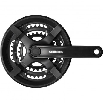Система SHIMANO TOURNEY TY301, 175 мм, квадрат, 42/34/24, с защитой, черный, без упаковки