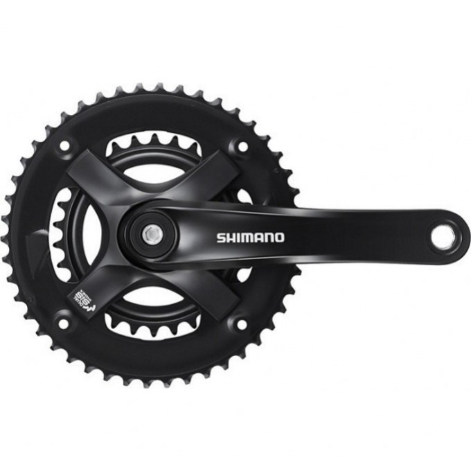 Система SHIMANO TY501, 175мм, квадрат, 42/34/24, с защитой, с болтами, черный, без упаковки AFCTY501E244CLB Система SHIMANO TY501, 175мм, квадрат, 42/34/24, с защитой, с болтами, черный, без упаковки AFCTY501E244CLB