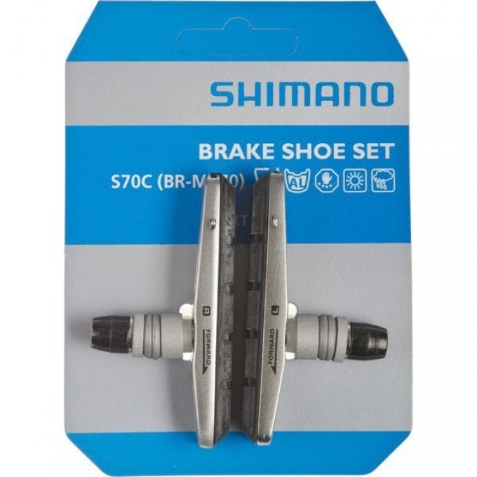 Тормозные колодки SHIMANO для v-brake, S70C, картридж Y8EM9801A Тормозные колодки SHIMANO для v-brake, S70C, картридж Y8EM9801A
