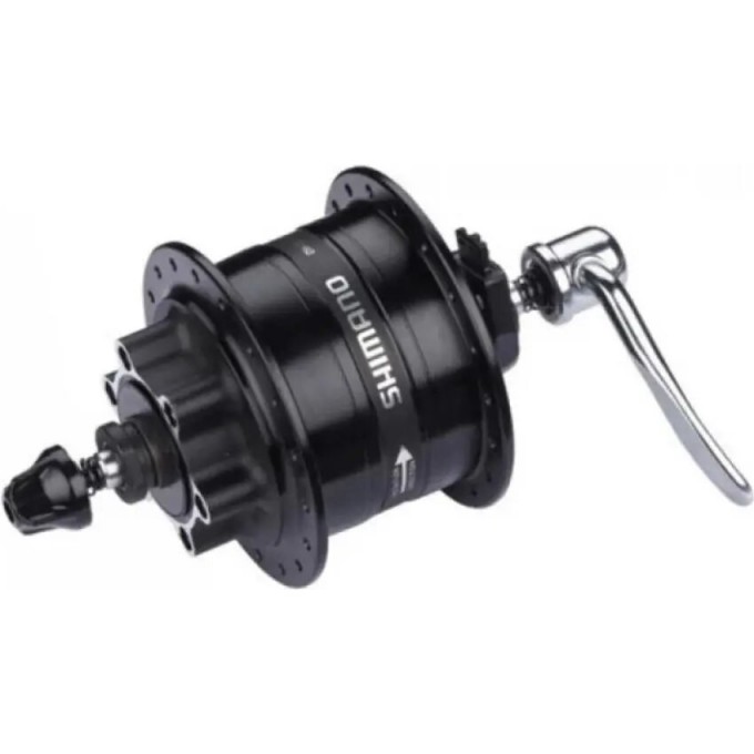 Втулка динамо SHIMANO 3D32, 32 отверстия 6V-3W, под эксцентрик, диск под 6 болтов, с SM-DH10, черный EDH3D32BLG5 Втулка динамо SHIMANO 3D32, 32 отверстия 6V-3W, под эксцентрик, диск под 6 болтов, с SM-DH10, черный EDH3D32BLG5