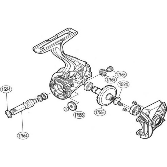 Запчасть для катушки SHIMANO GEAR SET набор шестеронок главной пары PK0347 Запчасть для катушки SHIMANO GEAR SET набор шестеронок главной пары PK0347